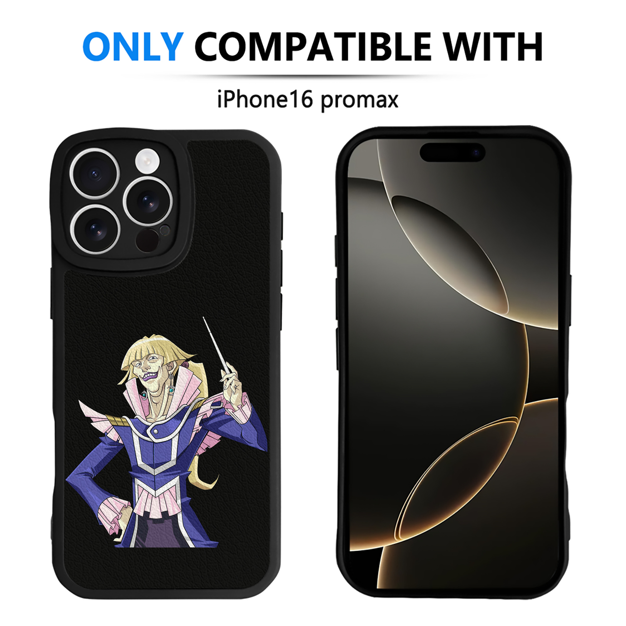 （画像用） 遊☆戯☆王 Yu-Gi-Oh! 【iPhone 16シリーズ対応】シリコンスマホケース（レザー調） 材質：シリコン